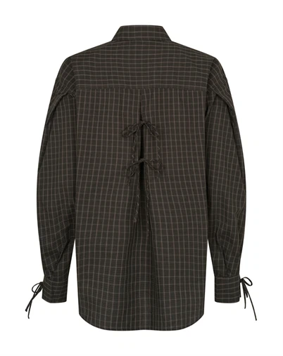 Mbym - Palmila-M Skjorte - Black Brown Check